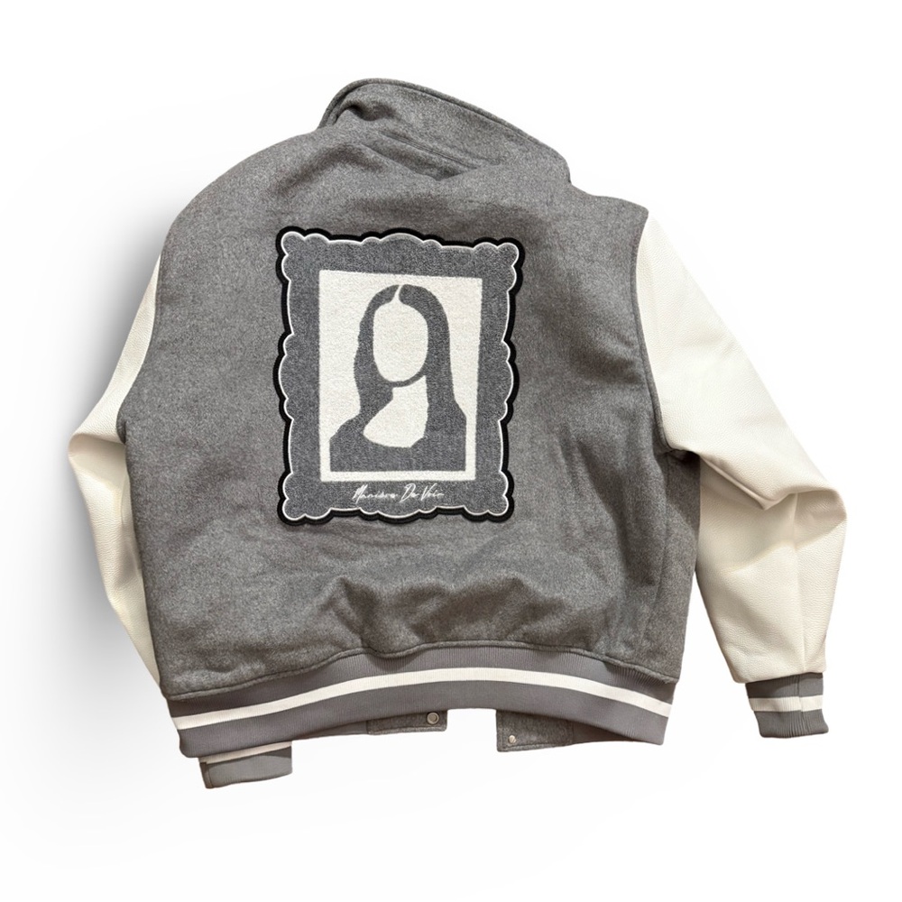 Gray And White Varsity Jacket - image 3